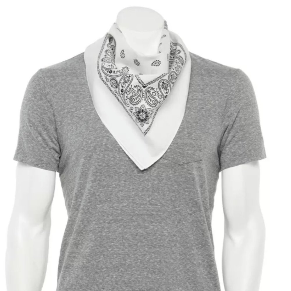 Classic Paisley Cotton Printed Square Bandana